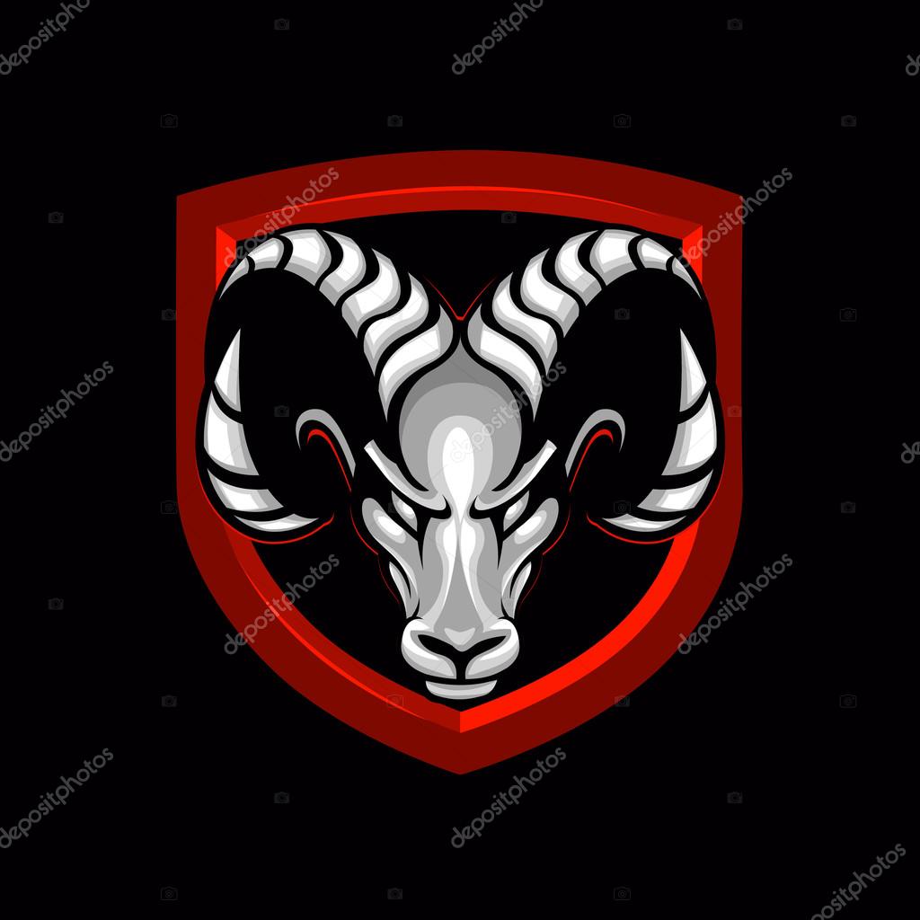 Goat head symbol ,Billy goat logo 